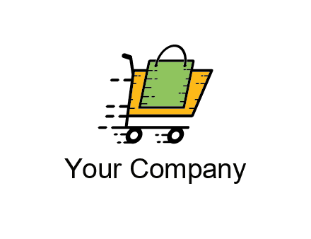 shopping bag in shopping cart