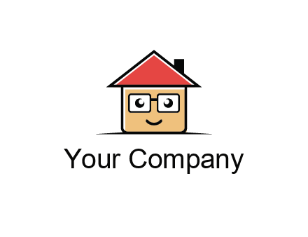 cute little home with face