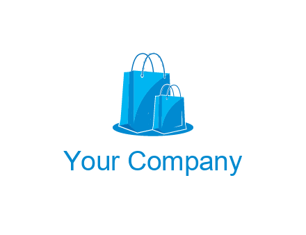 digital shopping bags together