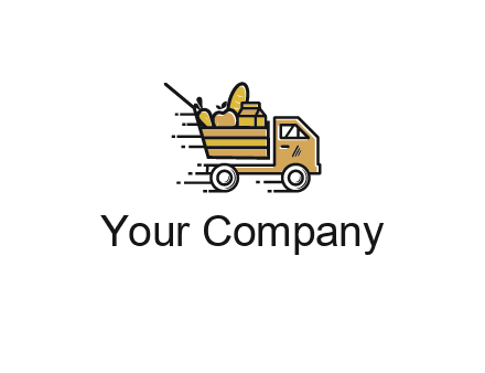 truck carrying groceries