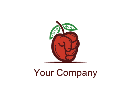 red apple for beverage logo