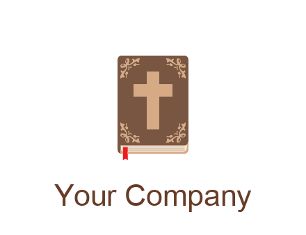 bible with cross and bookmark