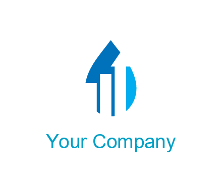 negative spacing bar graph with arrow in water droplet