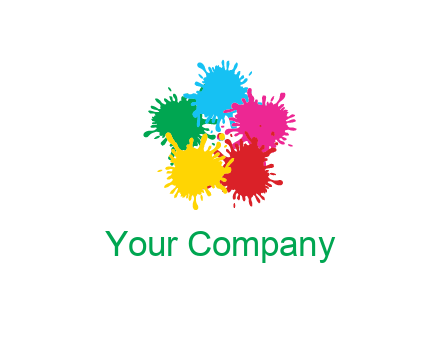 colorful paint splashes