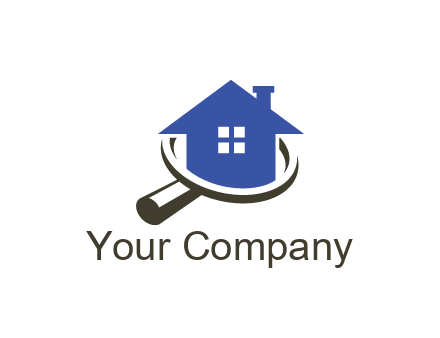 house in magnifying glass
