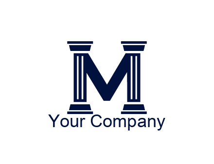 letter M forming from pillars