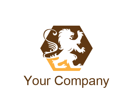 lion in hexagon legal logo