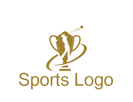 golfer in trophy sports logo