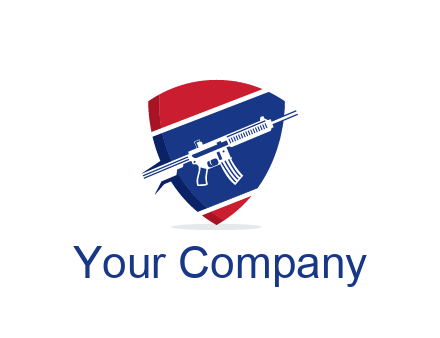 gun in badge security logo