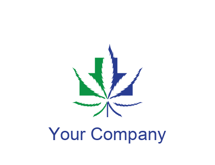 negative spacing of CBD leaf in aid medical logo