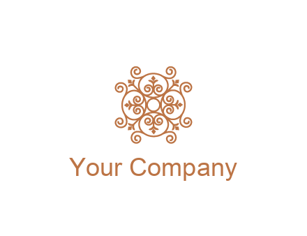 line art ornamental beauty logo