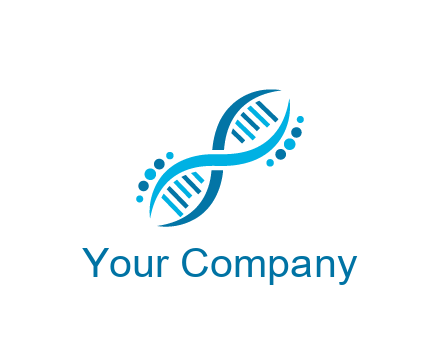 abstract DNA strand medical logo