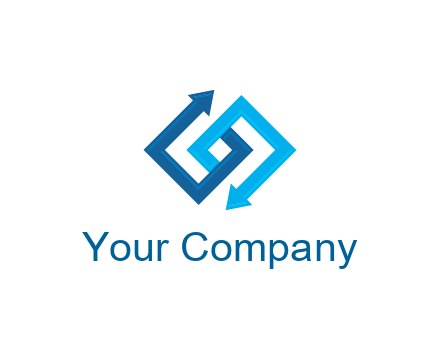blocky arrow media logo