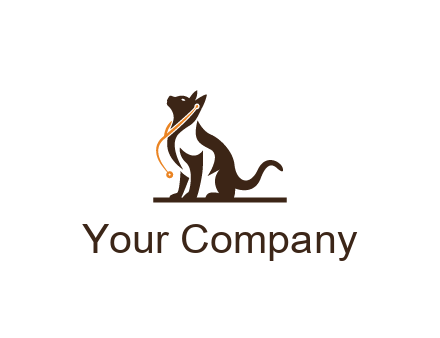cat wearing stethoscope pet logo