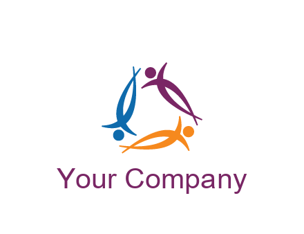rotating people community logo