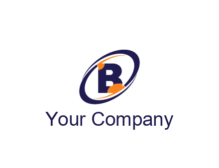 letter B in swoosh sports logo