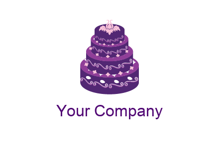 tiered layer wedding cake logo