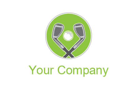 ice hockey clubs and ball in circle sports logo