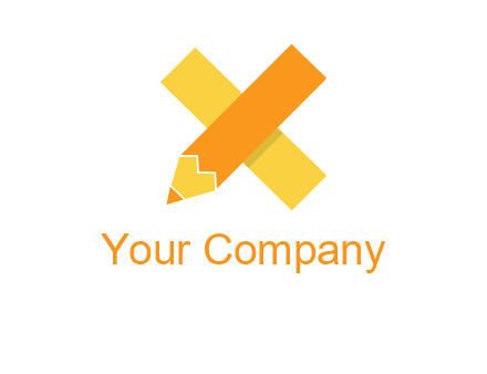 letter x pencil logo