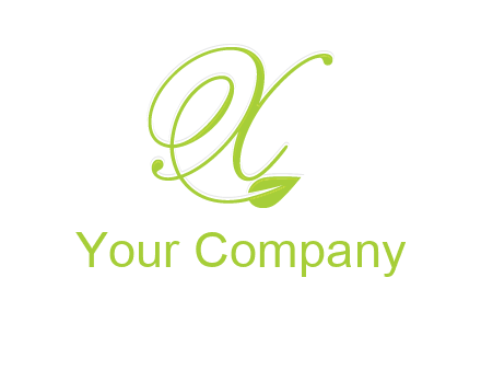 letter X with leaf logo