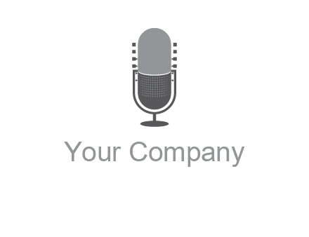 upright studio mic media logo icon