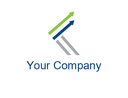 letter k in arrows finance logo