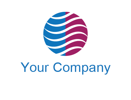 waves around circle communication logo