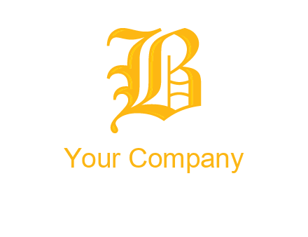 calligraphic letter B