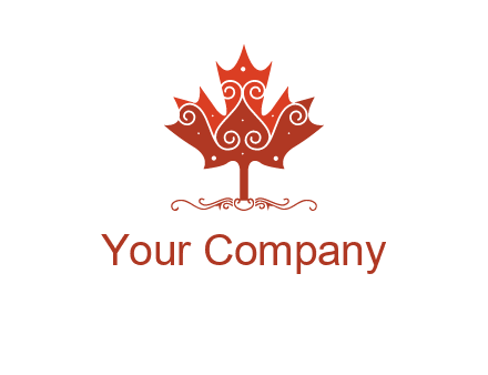 design on maple leaf logo