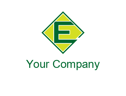 letter e in square logo