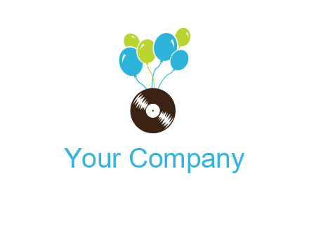 music disk and balloon vector