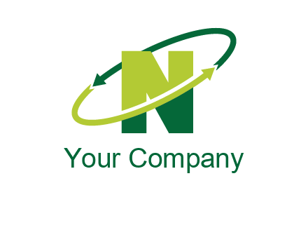 recycle letter N logo