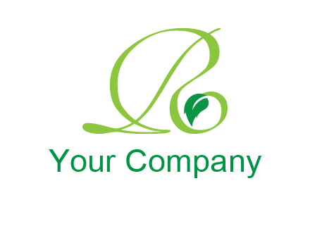 leaf letter R logo