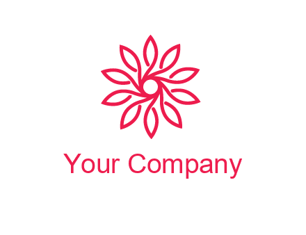 abstract daisy flower logo