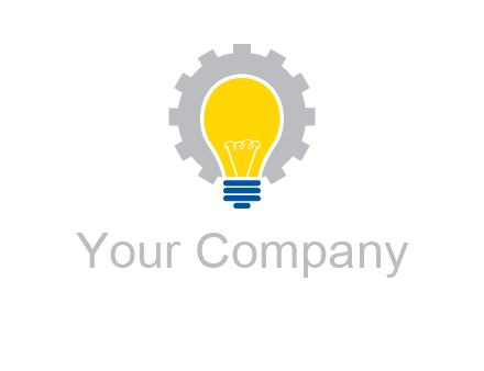 gear and bulb engineering icon