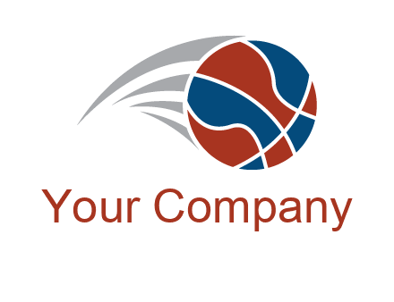 basketball in the air sports logo