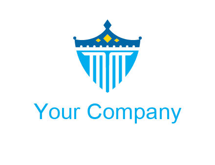 pillar and crown inside shield logo