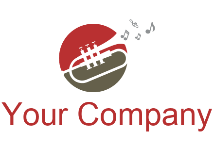 music coming from trumpet logo