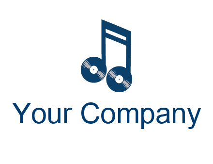music note with vinyls logo