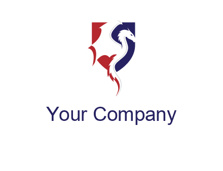 dragon on badge logo