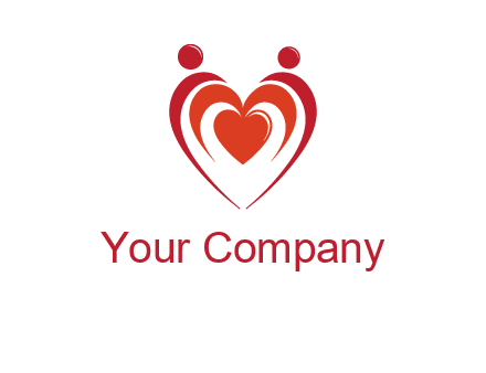 love and dating logo with hearts