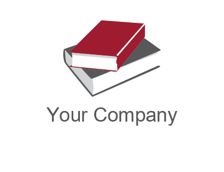grey and red books logo