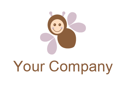 smiling butterfly logo
