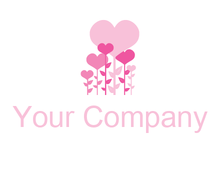 hearts growing on plants logo