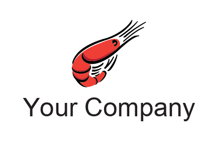 line art shrimp restaurant logo