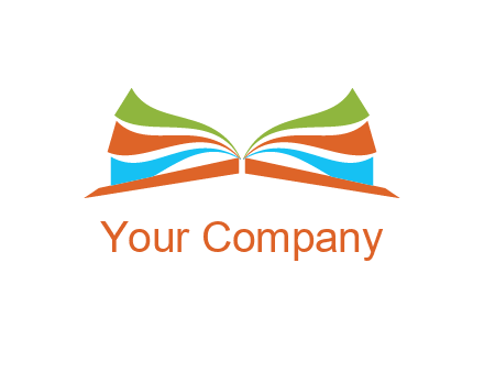 abstract open book logo