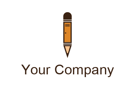 door merged with pencil logo