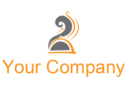 dish with swirls as smoke restaurant logo