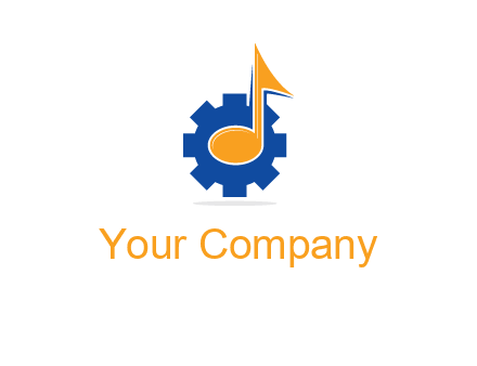 music note over gear logo