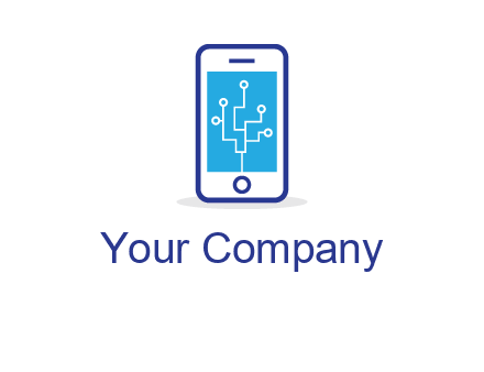 circuit on mobile screen logo
